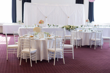 fancy table set for a wedding