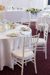 fancy table set for a wedding