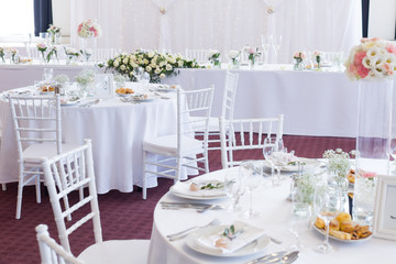 fancy table set for a wedding