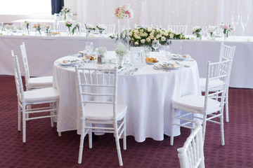 fancy table set for a wedding