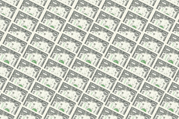 Old One Dollar Notes Background.