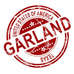 Garland Texas stamp with white background