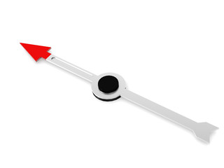 Compass over white background