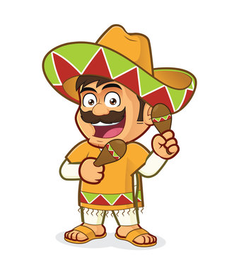 Mexican man with maracas