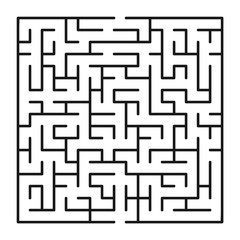 Abstract maze / labyrinth with entry and exit. Vector labyrinth 189.