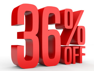 Thirty six percent off. Discount 36 %.