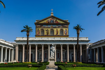 Obraz premium Basilica of Saint Paul Outside the Walls in Rome, Italy