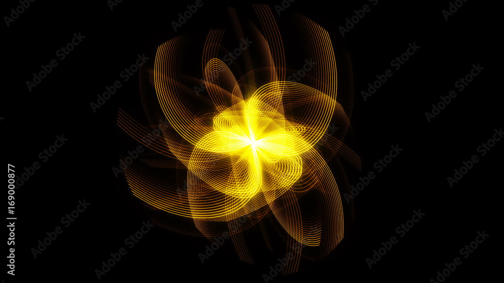 Poster Abstract background with line spheres. 3d rendering