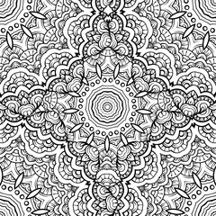 Ethnic black and white seamless pattern.