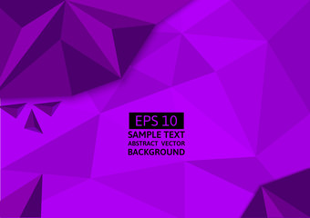 Purple, polygon abstract vector background. Graphic design