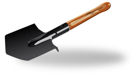 Sapper shovel black tool
