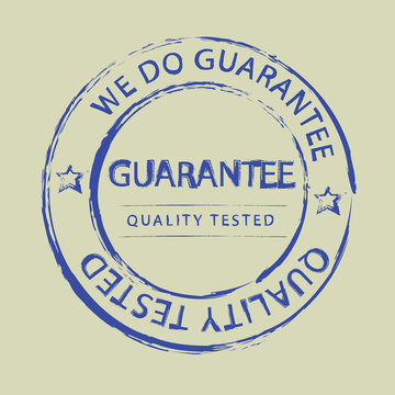 Guarantee stamp. Illustrated vector isolated