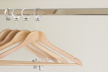 Clothes hanger hang onthe shelf in Phuket Thailand