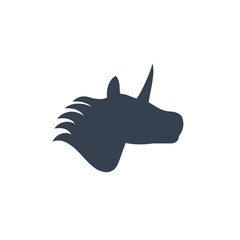 unicorn logo on white