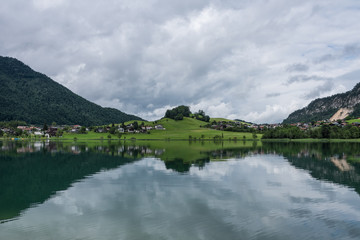 The mountain lake Thiersee in Tyrol, Austria