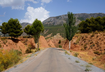 Route de Freila en Espagne en Andalousie