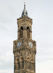 the clock and tower of bradford town hall