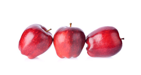 red apple on white background