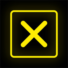 Obraz premium Neon Button App - Kreuz