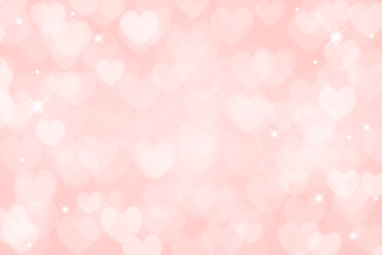 Heart valentine light pink background