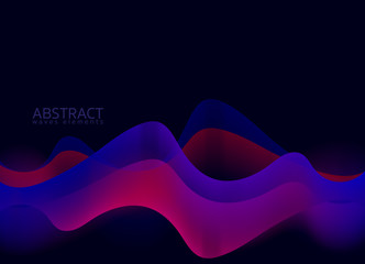 Abstract waves elements darks Background