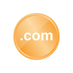 Bronze Münze - .com-Domain einfach