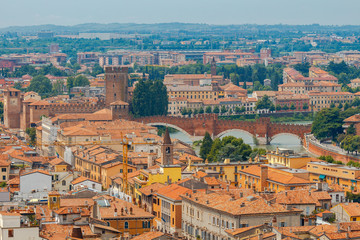 Fototapeta na wymiar Verona. Aerial view of the city.