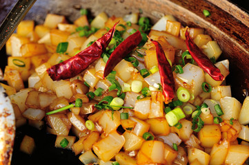 chinese street food in xian,china