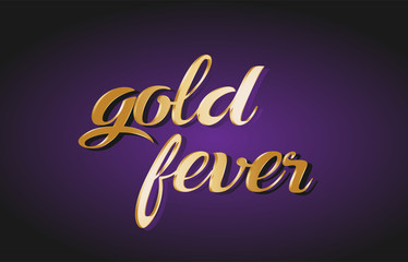 gold fever gold golden text postcard banner logo