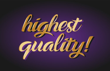 highest quality gold golden text postcard banner logo