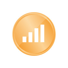 Bronze Münze - ansteigender Graph