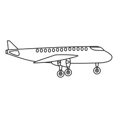 airplane icon over white background vector illustration