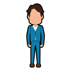 man icon over white background vector illustration