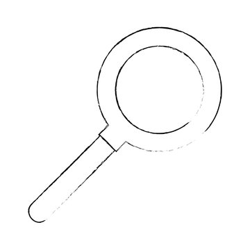 magnifying glass icon over white background vector illustration