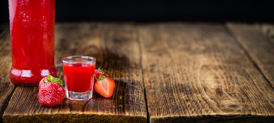 Homemade Strawberry liqueur