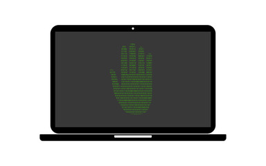 Hacker Laptop Hand