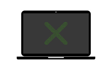 Hacker Laptop Kreuz