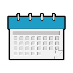 calendar icon over white background vector illustration