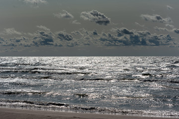 Sunny day by Baltic sea.