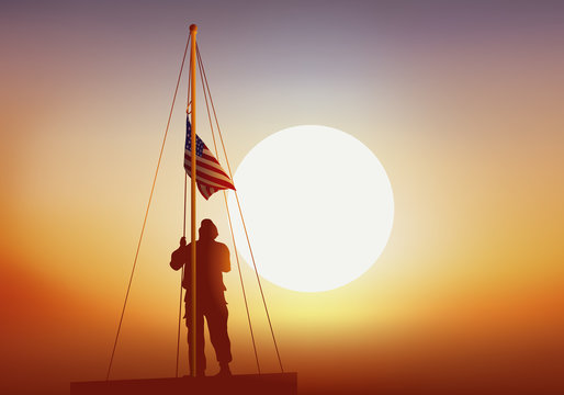 militaire - soldat - américain - drapeau - guerre - symbole - patriote