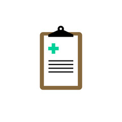 Doctor Prescription Flat Medical Icon Illustration