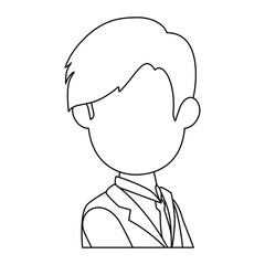 avatar man icon over white background vector illustration