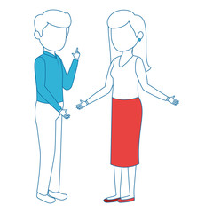 businesspeople standing icon over white background colorful design vector illustration