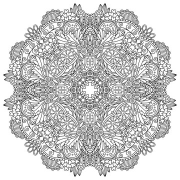 Black and white mandala.