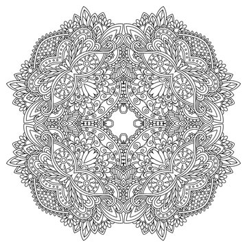 Black and white mandala.