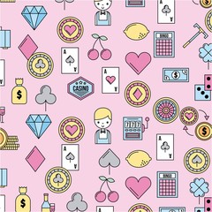 icon set Casino bets open vector illustration design graphic