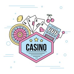 Casino bets open icon vector illustration design graphic