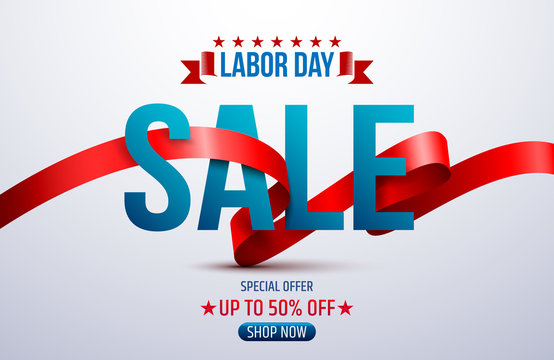 Happy Labor Day.Labor Day Sale promotion advertising banner template.American labor day wallpaper.Vector illustration.