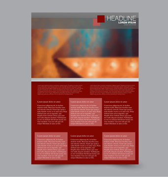 Business brochure template. Flyer design. Annual report cover. Booklet for education, advertisement, presentation, magazine page. a4 size vector illustration.
