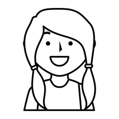 beautiful woman avatar character vector illustration design